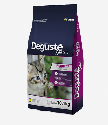 Degusté gato filhote – sabor frango:  Alimento completo para gatos até 12 meses de vida