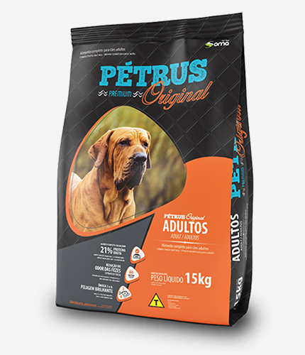 Pétrus Original:  Alimento completo, para cães adultos de todas as raças.