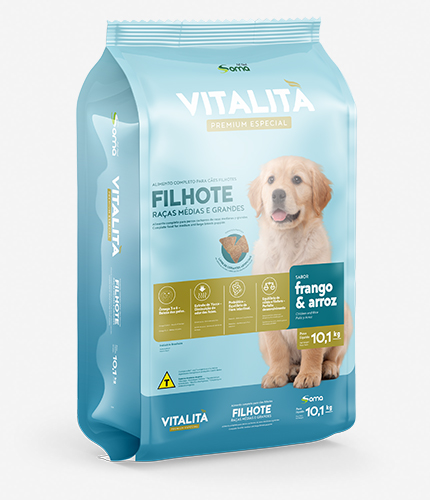 Vitalità Filhote – Sabor Frango e Arroz